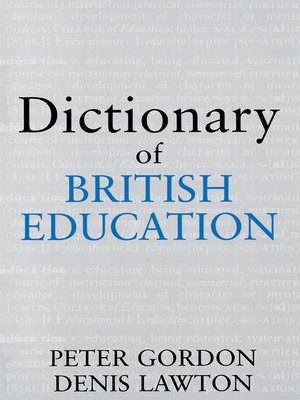 cover image of Dictionary of British Education